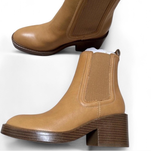 Bandolino Tan Leather Ankle Boots - Picture 8 of 8